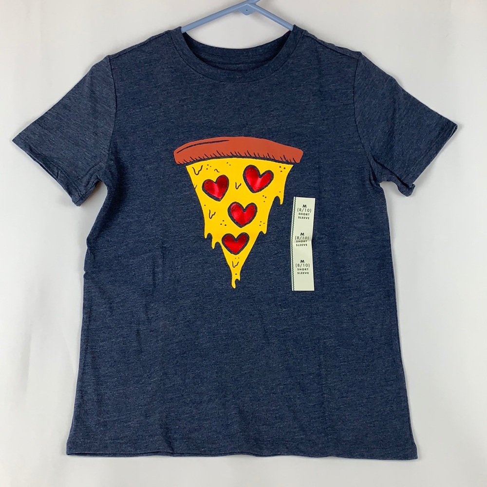 Cat & Jack Pizza Hearts Short Sleeve Shirt